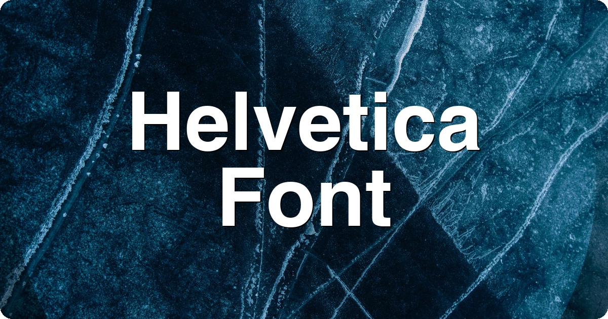 Helvetica Font preview