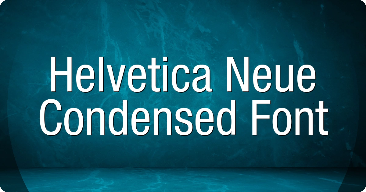 Helvetica Neue Condensed Font preview