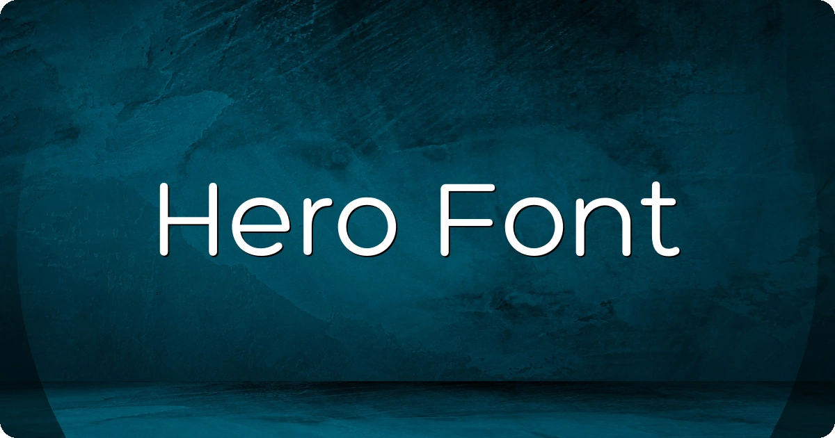 Hero Font preview