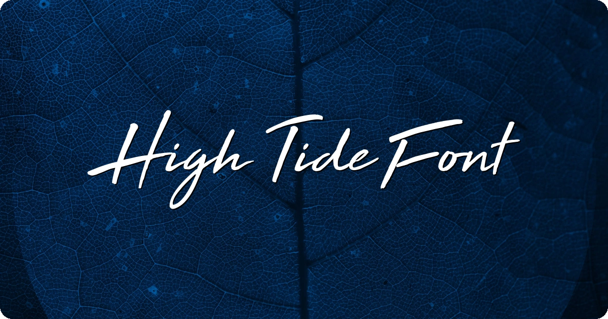 High Tide Font preview