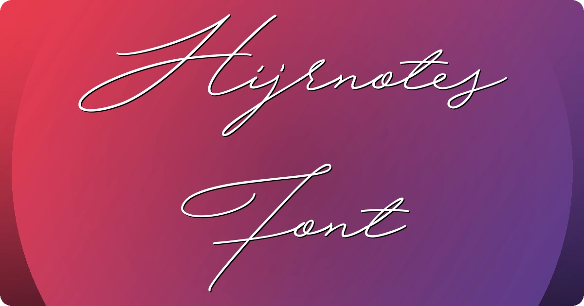 Hijrnotes Font preview