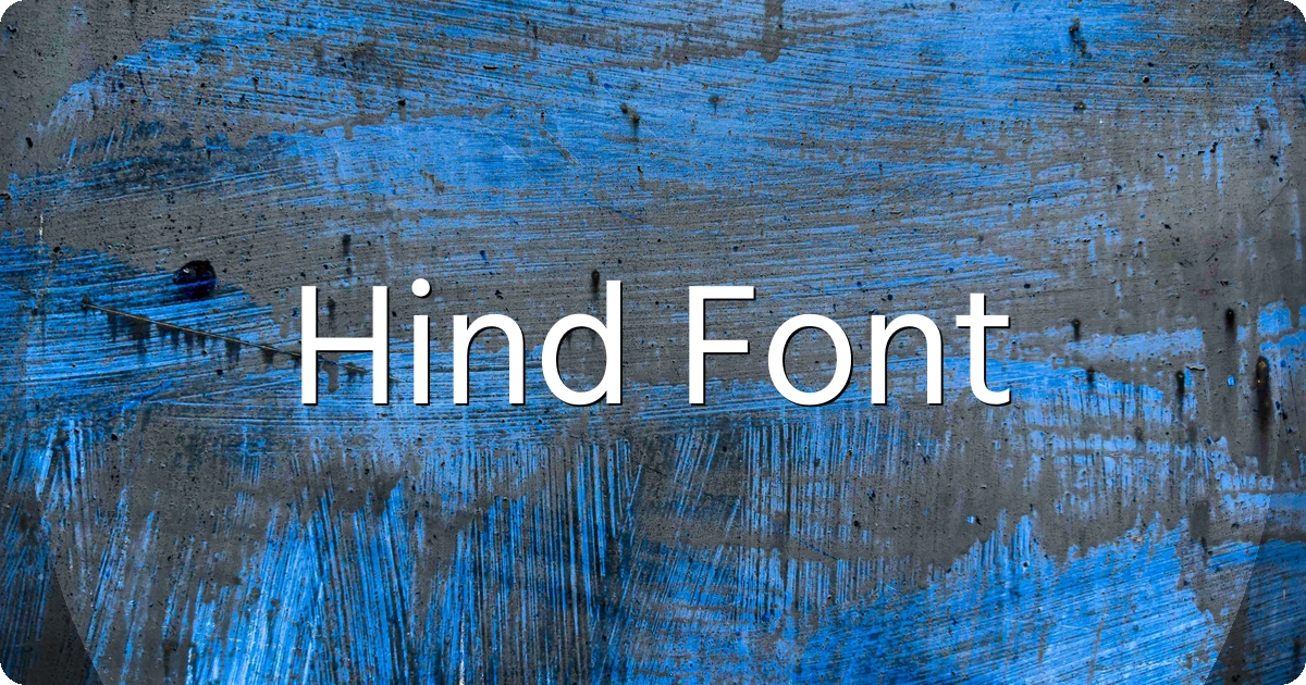Hind Font preview