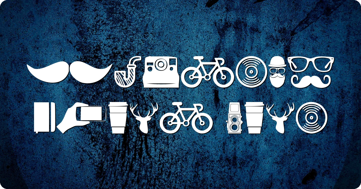 Hipster Icons Font preview