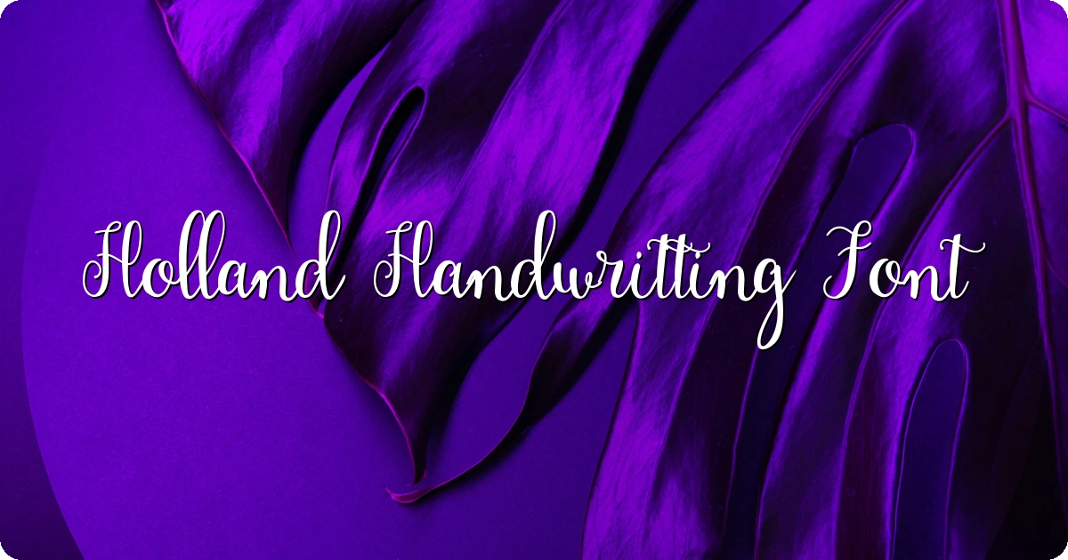Holland Handwritting Font preview