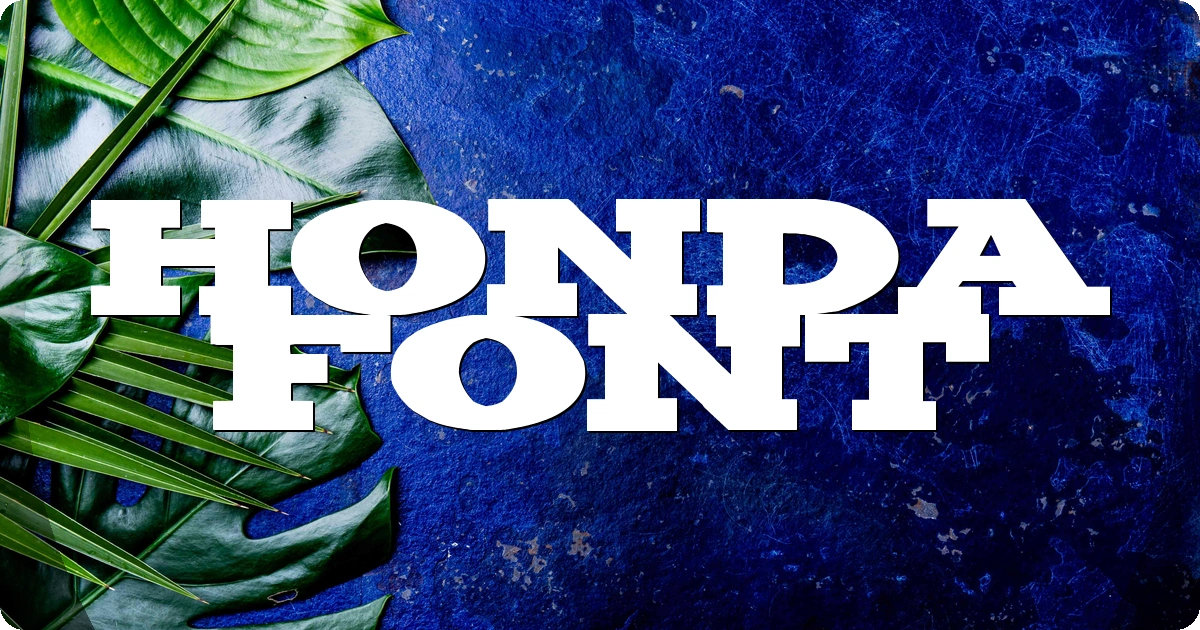 Honda Font preview