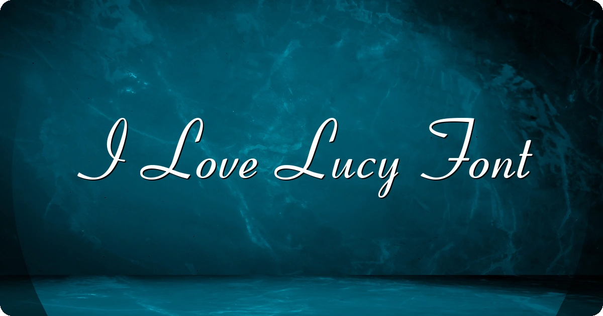 I Love Lucy Font preview