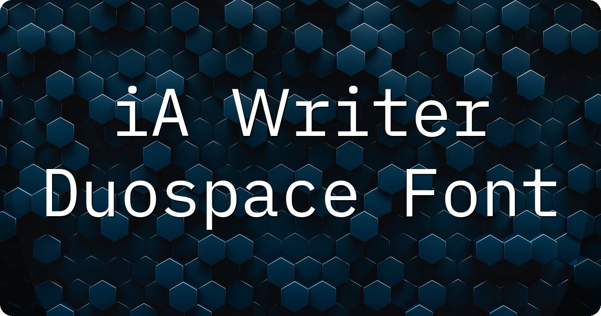 iA Writer Duospace Font preview