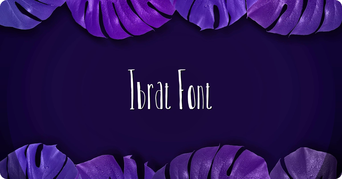 Ibrat Font preview