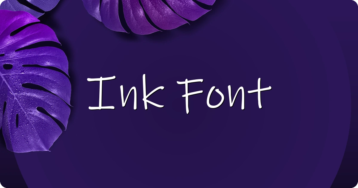 Ink Font preview