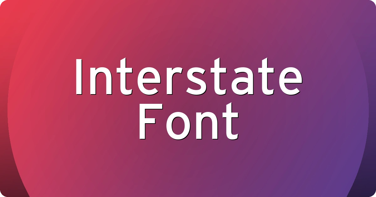 Interstate Font preview