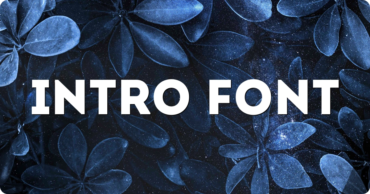Intro Font preview