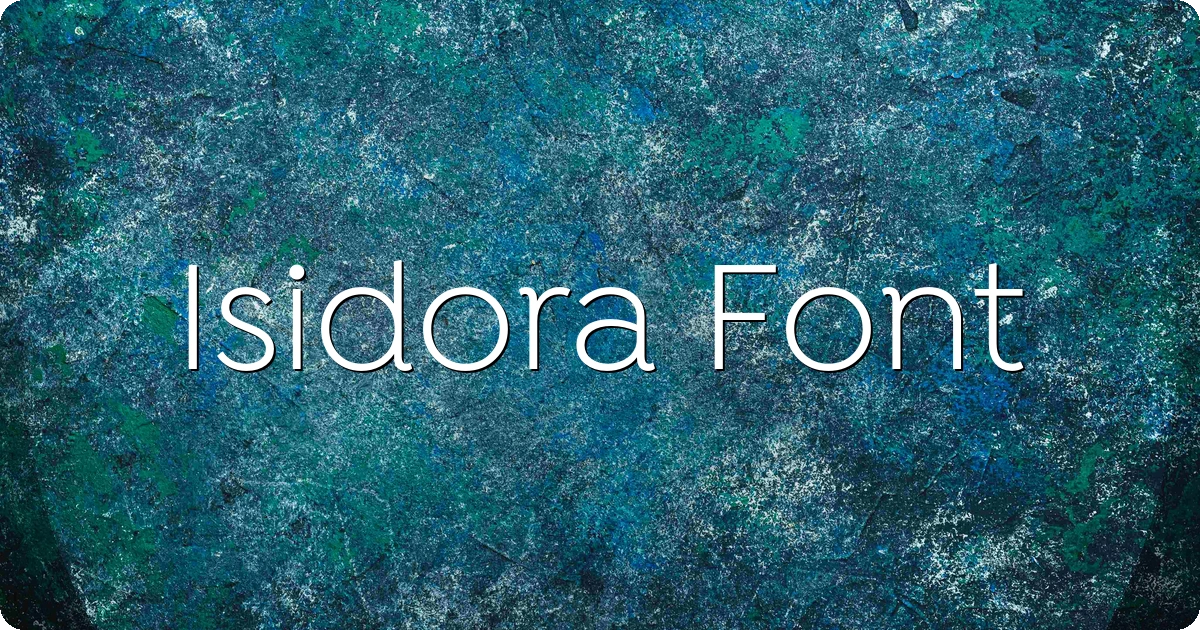 Isidora Font preview