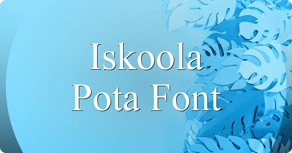 Iskoola Pota Font preview