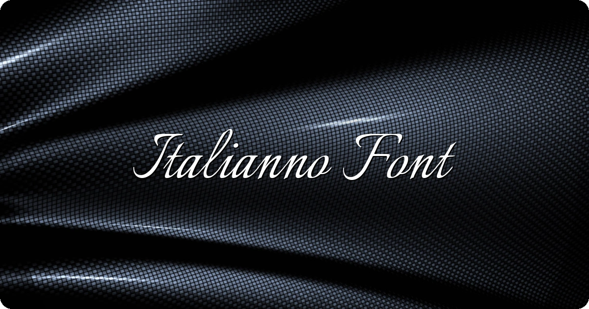 Italianno Font preview