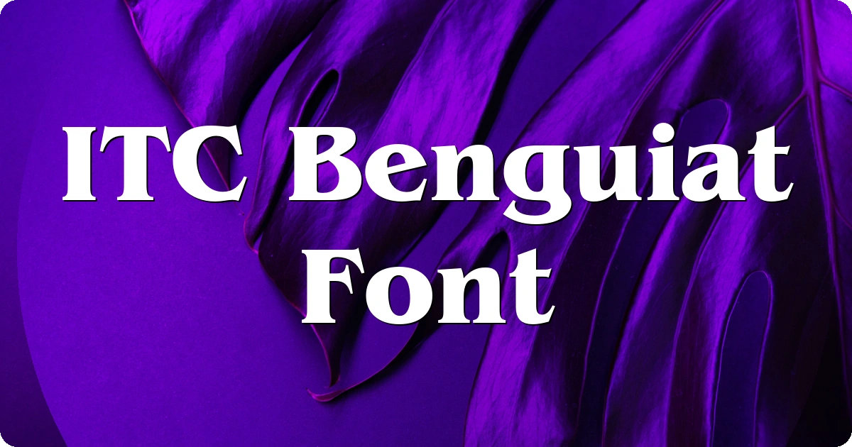 ITC Benguiat Font preview