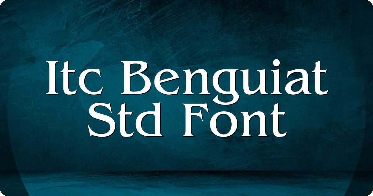 Itc Benguiat Std Font preview