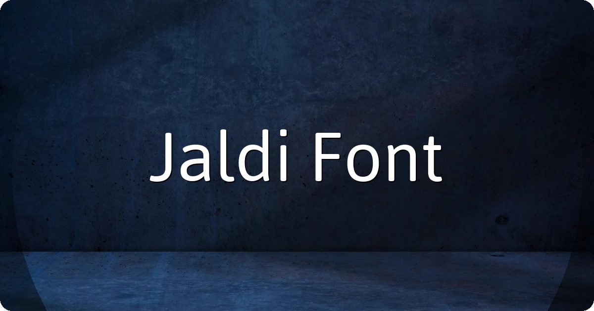 Jaldi Font font preview