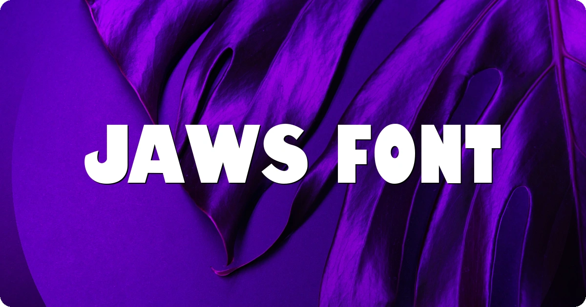 Jaws Font preview