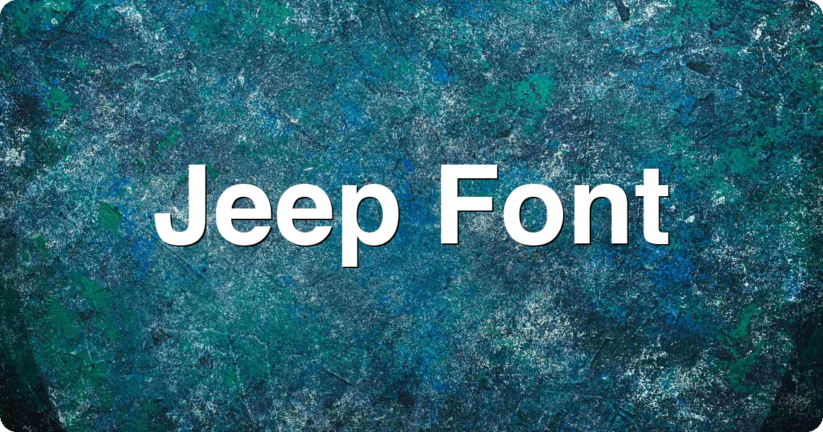 Jeep Font preview