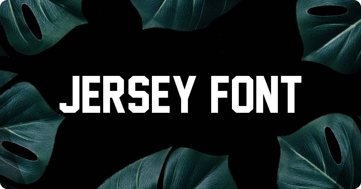 Jersey Font preview