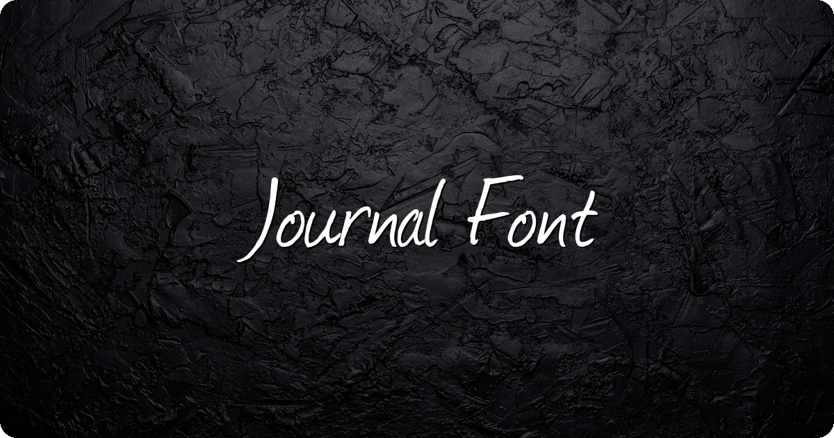 Journal Font preview