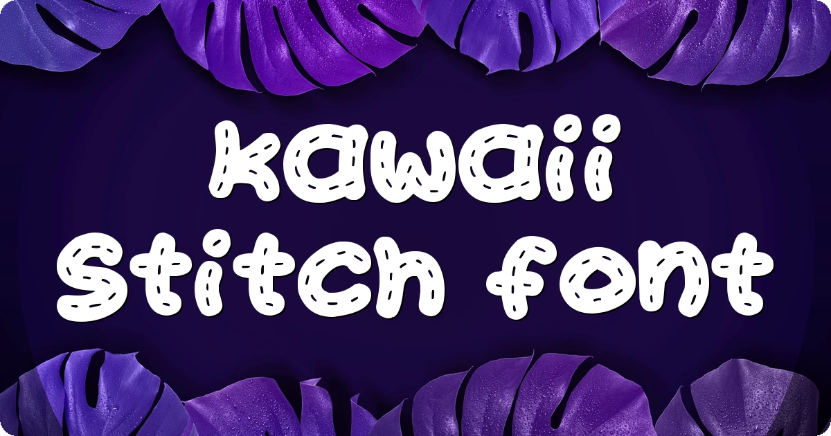 Kawaii Stitch Font preview