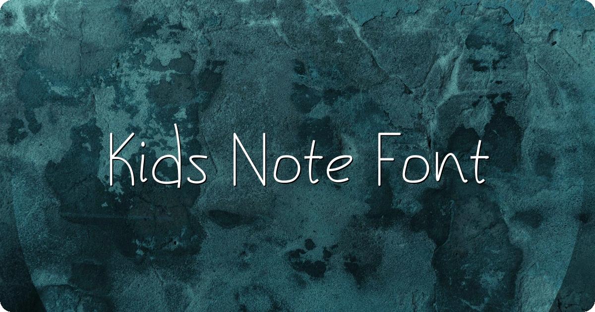 Kids Note Font preview