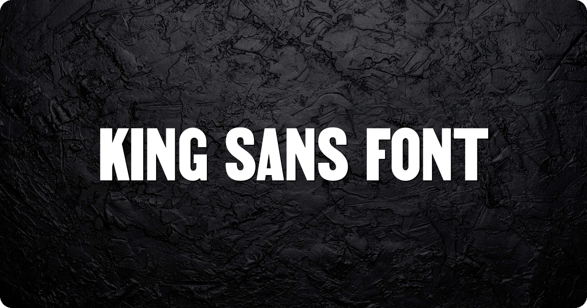 King Sans Font preview
