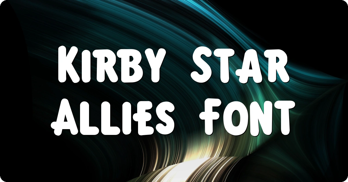 Kirby Star Allies Font preview