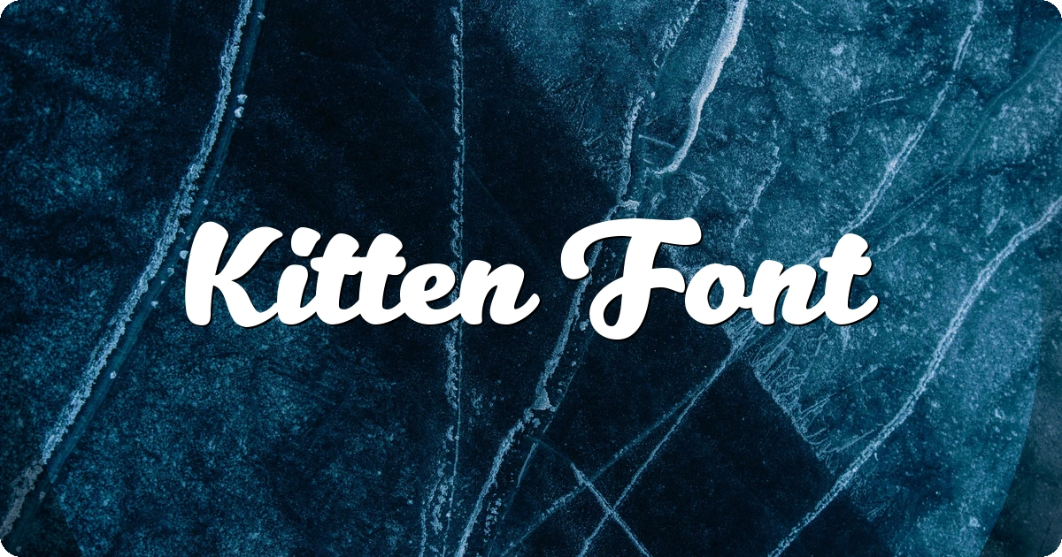 Kitten Font preview