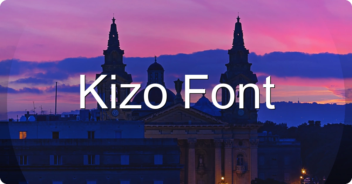 Kizo Font preview