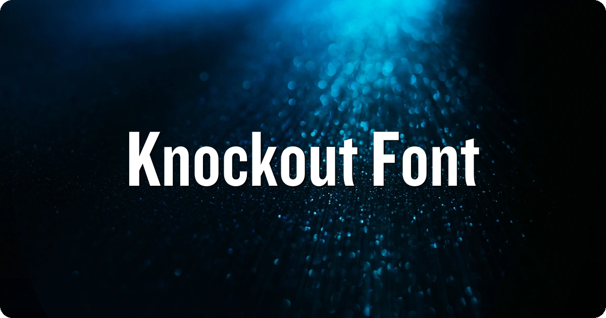 Knockout Font preview