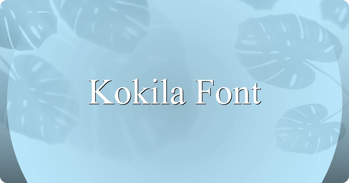 Kokila Font preview
