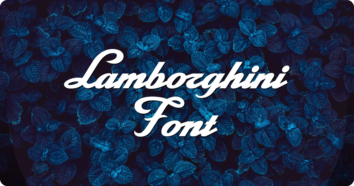 Lamborghini Font preview