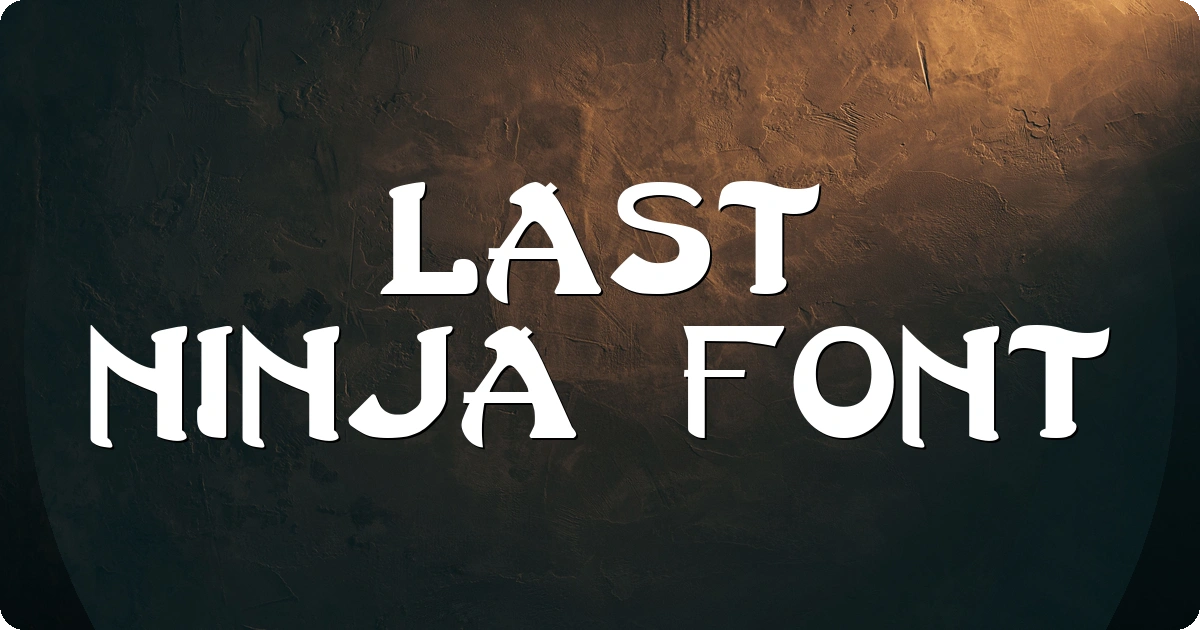 Last Ninja Font preview