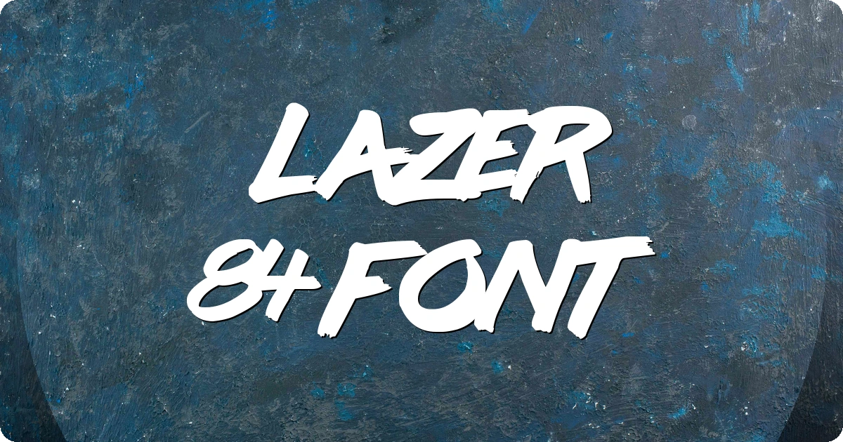 Lazer 84 Font preview