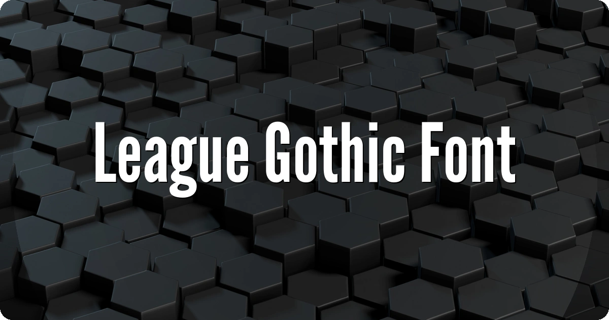 League Gothic Font preview