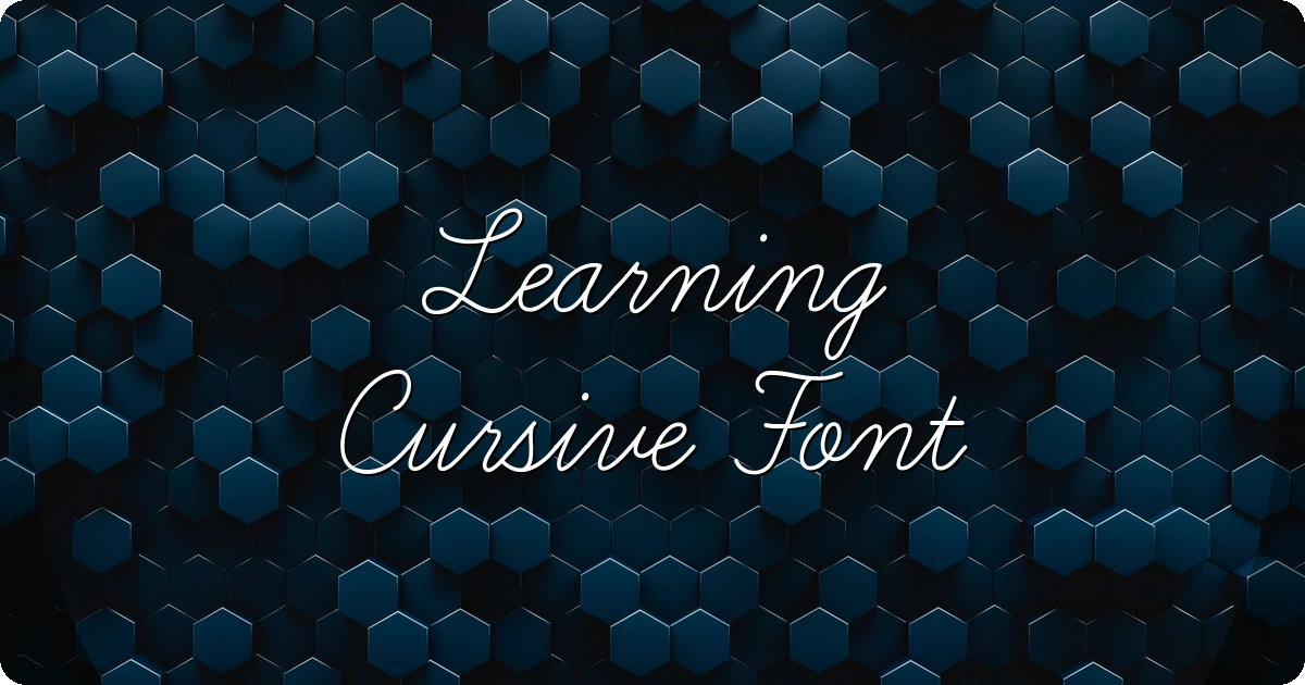 Learning Cursive Font preview