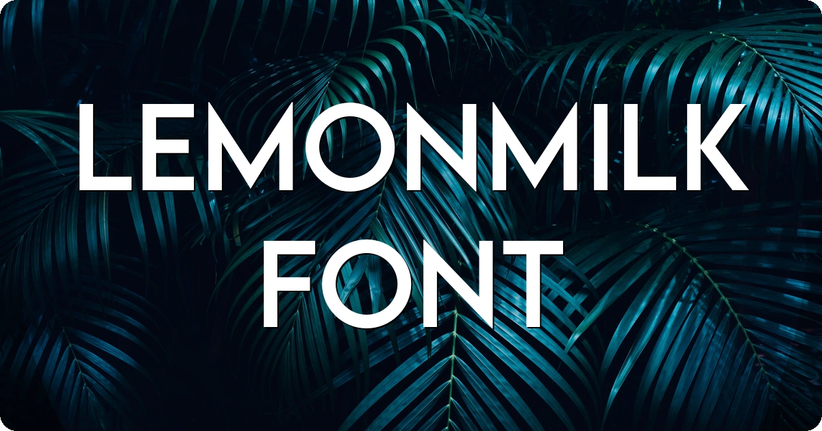 Lemonmilk Font preview