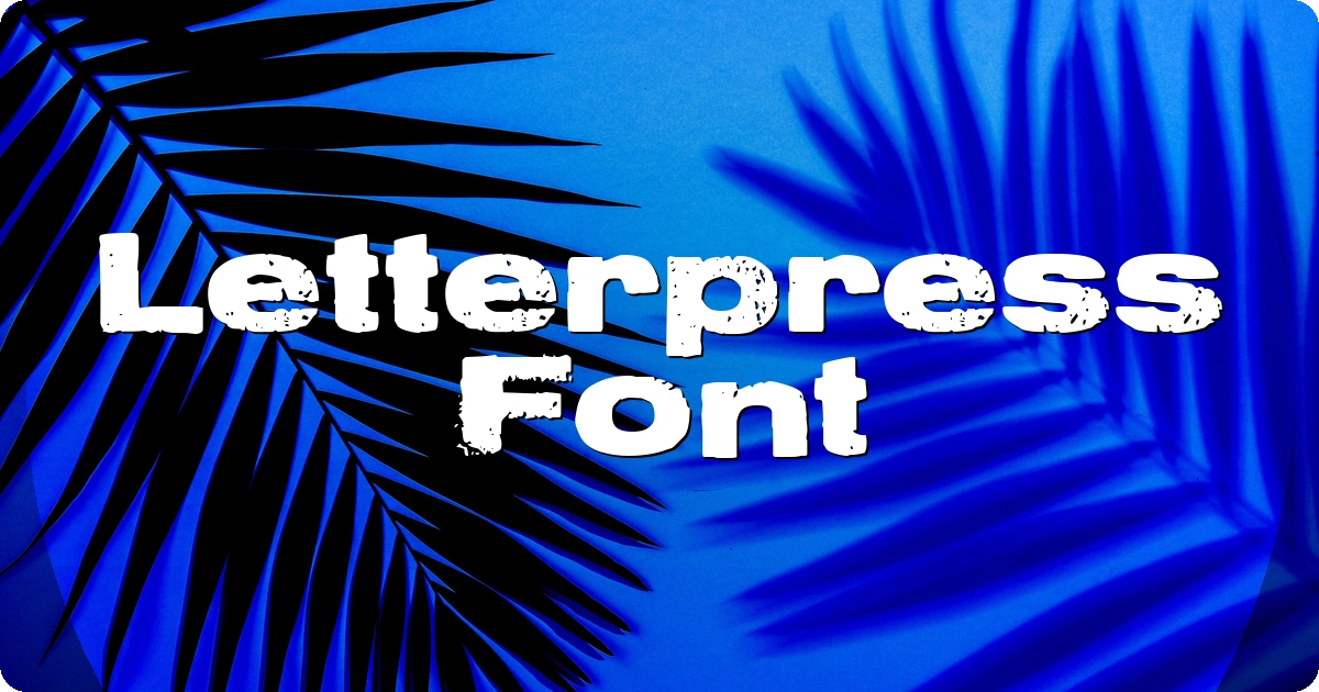 Letterpress Font preview