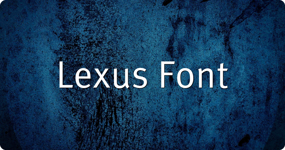 Lexus Font preview