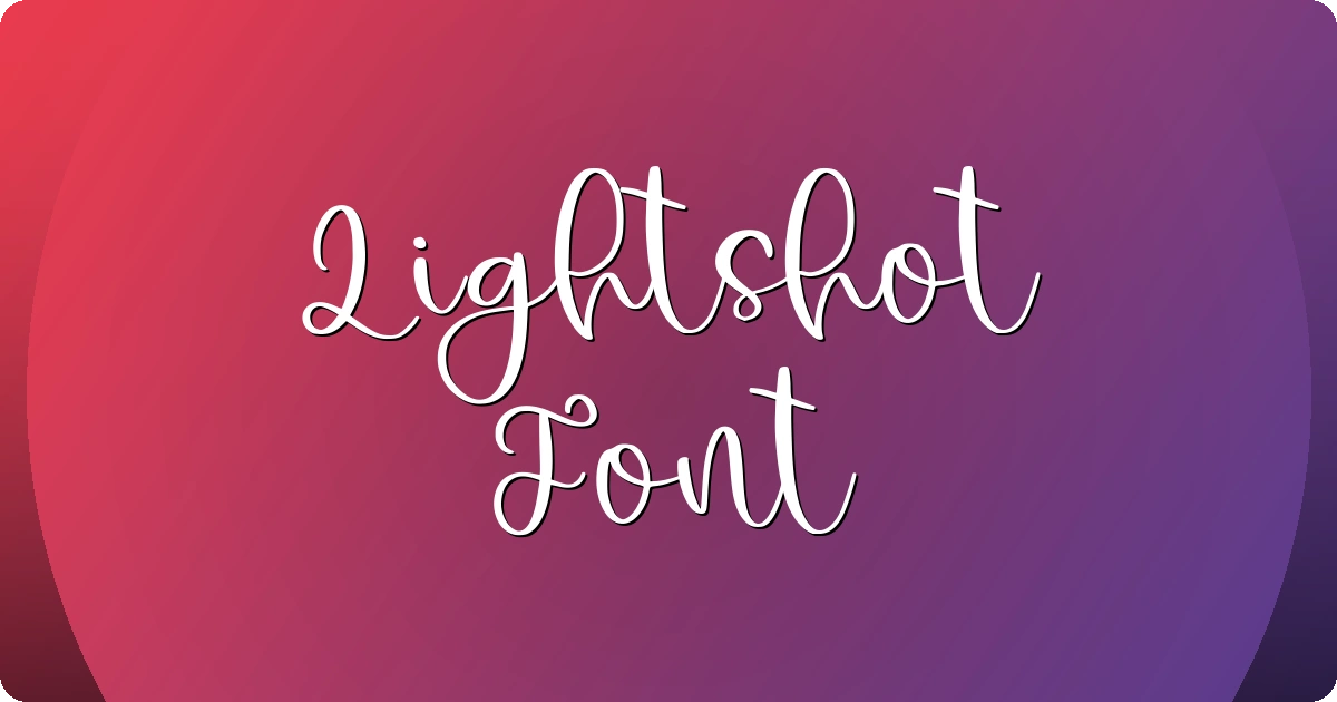 Lightshot Font preview