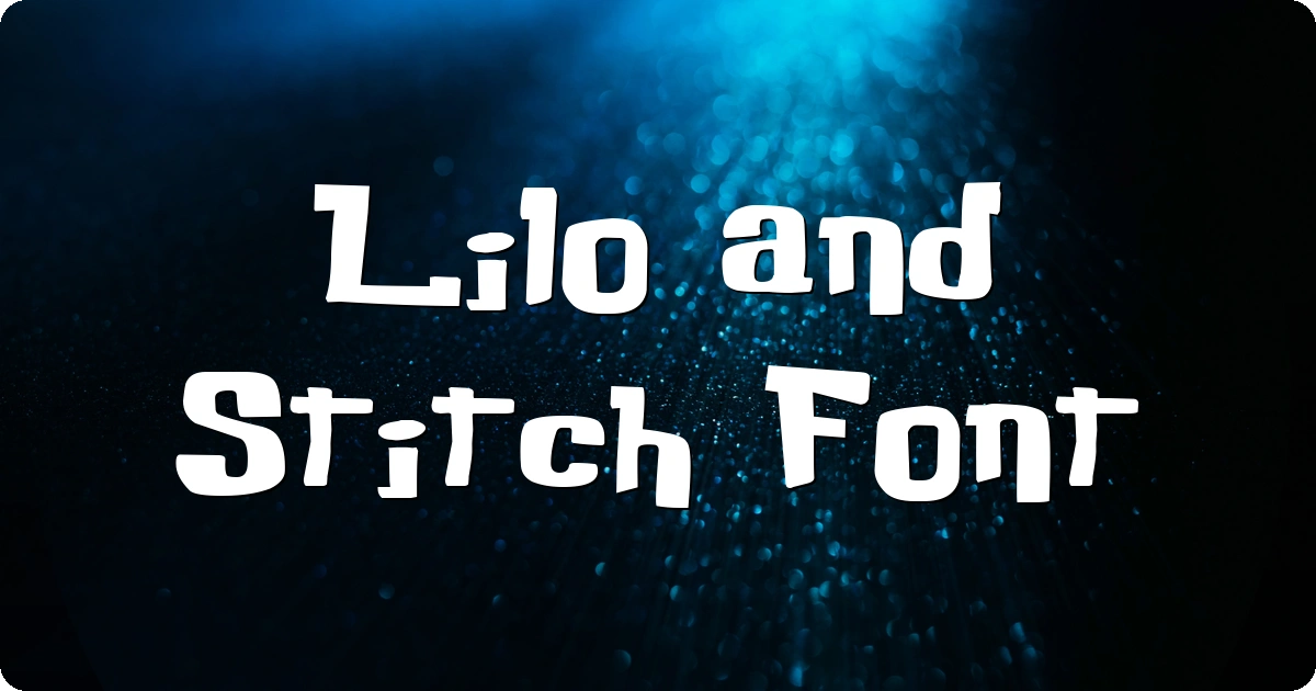 Lilo and Stitch Font preview