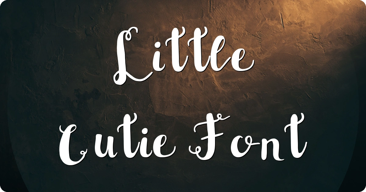 Little Cutie Font preview