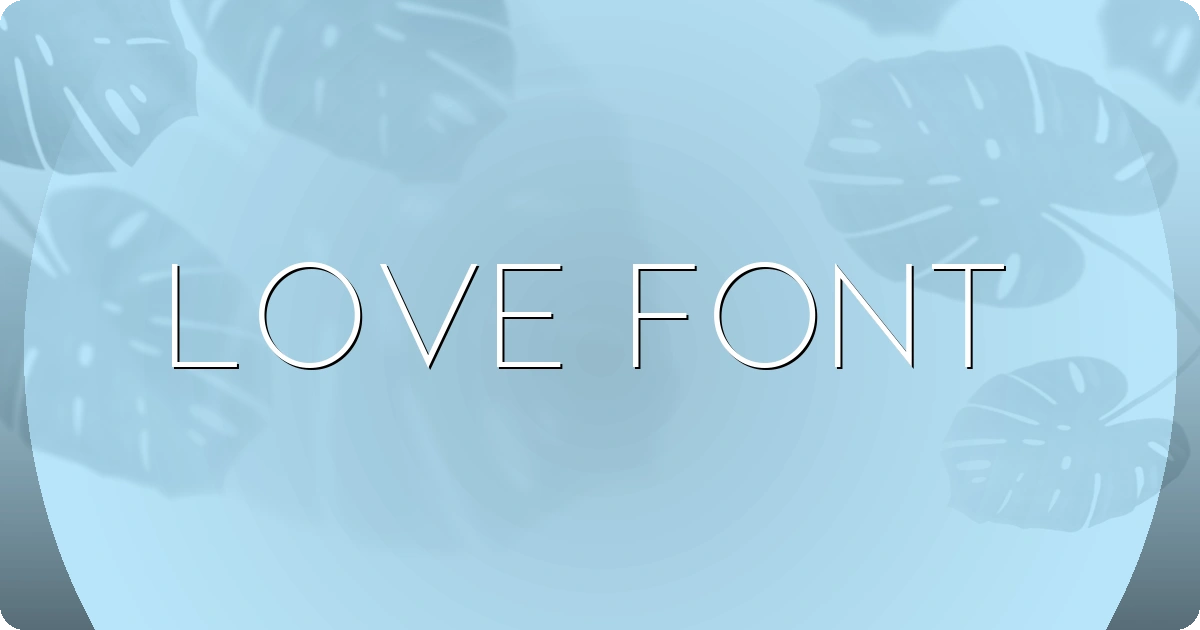 Love Font preview