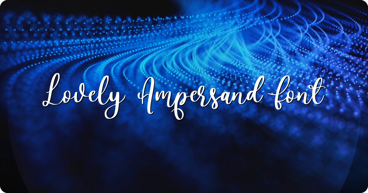 Lovely Ampersand Font preview