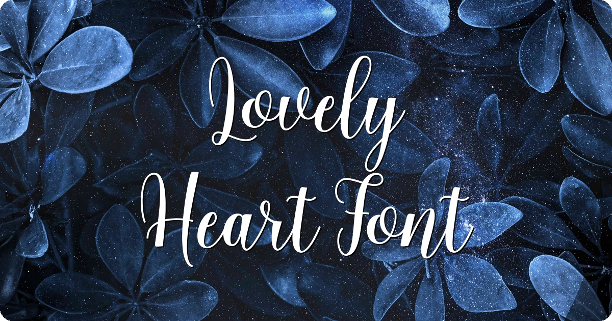 Lovely Heart Font preview