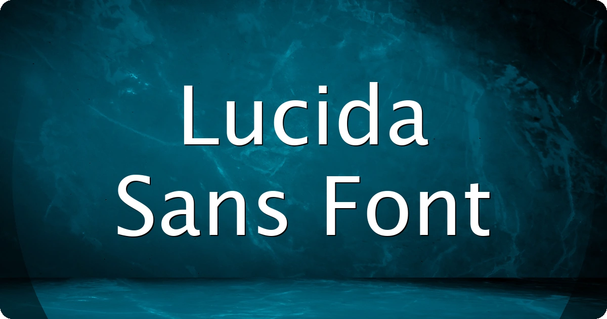 Lucida Sans Font preview