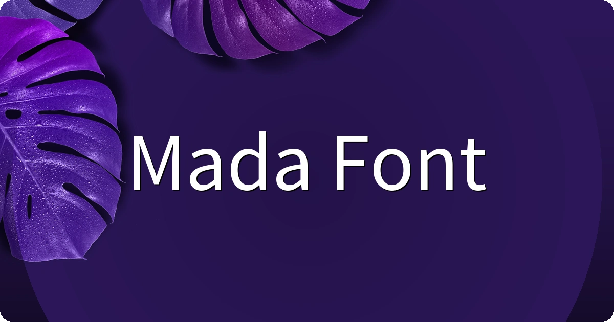 Mada Font preview
