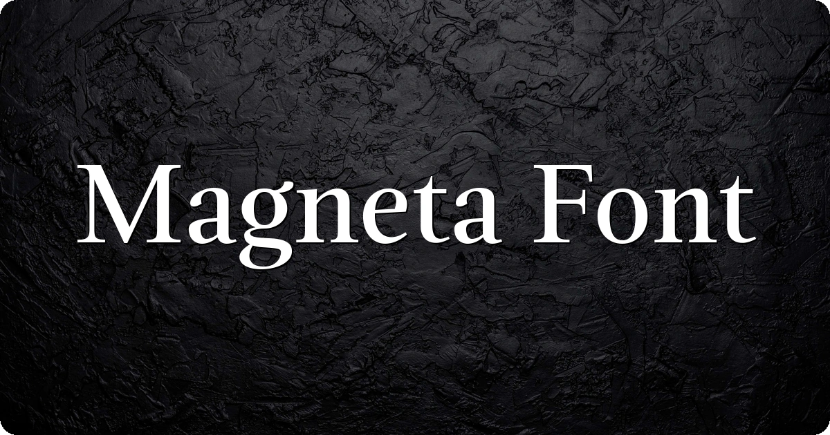 Magneta Font preview